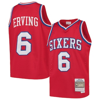 youth mitchell and ness julius erving red philadelphia 76ers-489